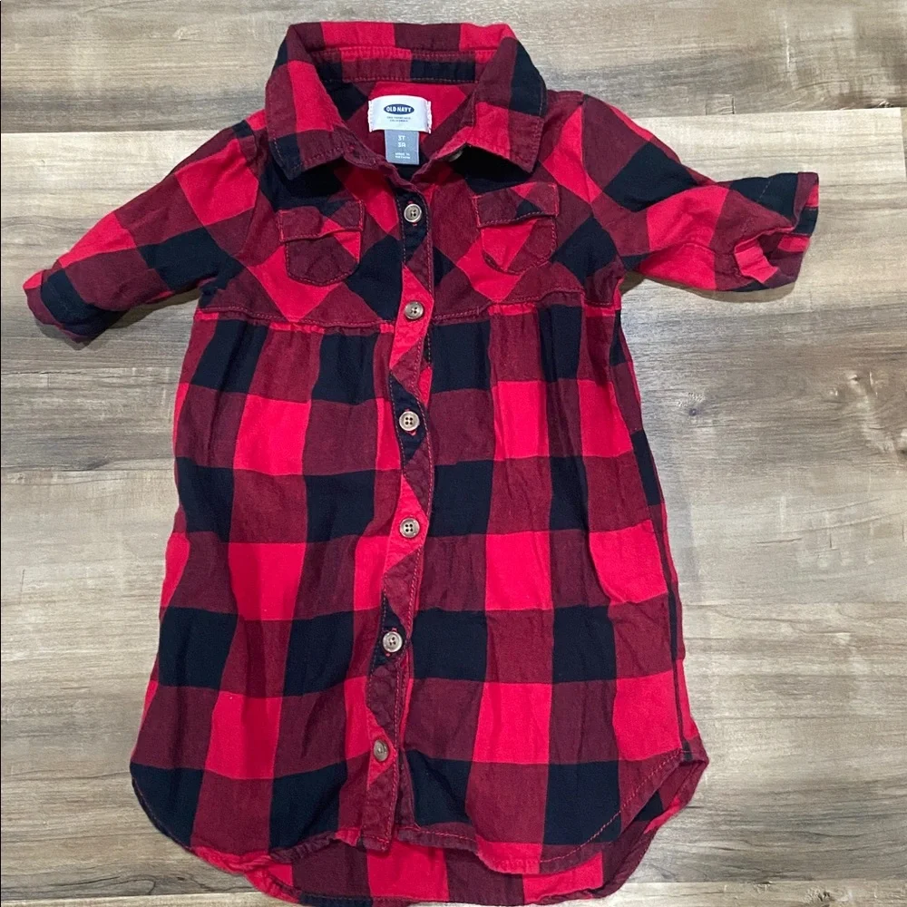 3T Toddler Girls Buffalo Plaid shirts